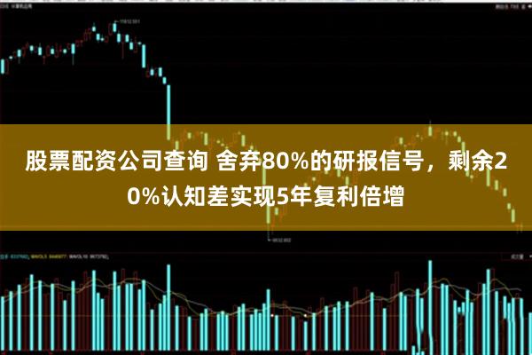 股票配资公司查询 舍弃80%的研报信号，剩余20%认知差实现5年复利倍增
